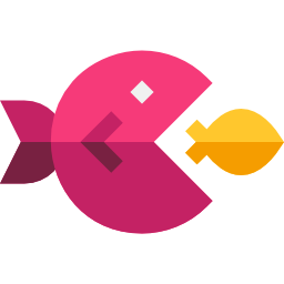 Pez grande comiéndose a uno pequeño