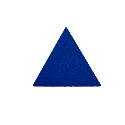 Adjetivo - Triángulo equilátero pequeño azul oscuro