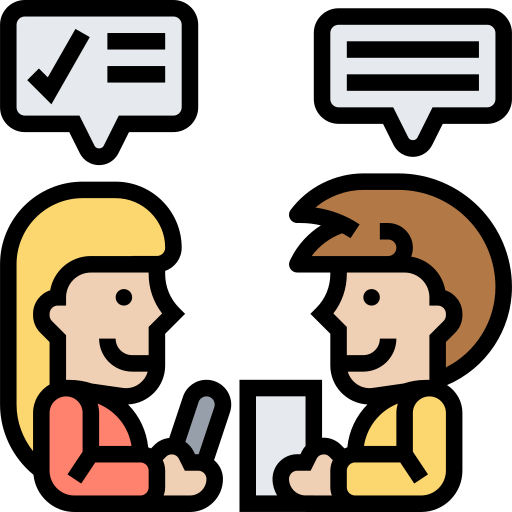 Icono de una entrevista