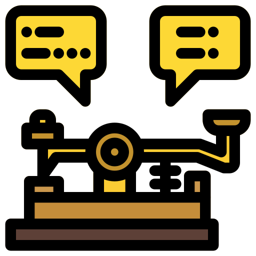 telégrafo emitiendo código morse