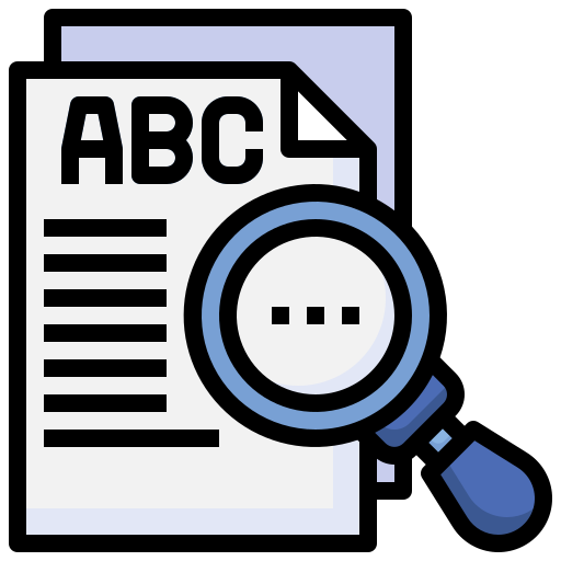 Papeles con una lupa