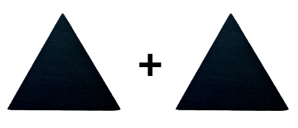 Triángulo negro más triángulo negro