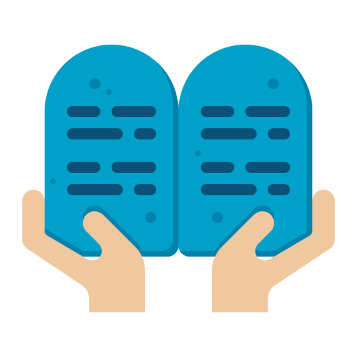 Manos con tablillas de piedra