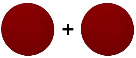 Círculo rojo más círculo rojo