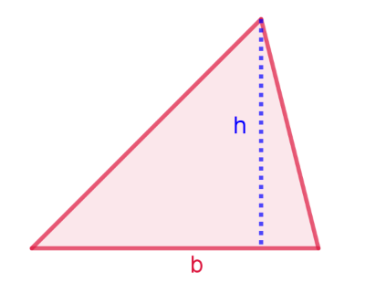 Triángulo con base y altura