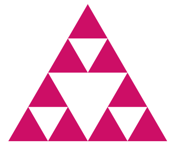 En la imagen se ve parte del modelo de Sierpinski