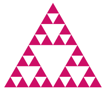 En la imagen se ve parte del modelo de Sierpinski
