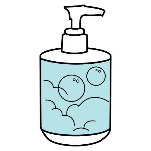 Bote cilíndrico de jabón