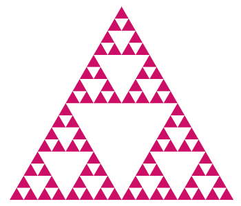 En la imagen se ve el fractal de Sierpinski
