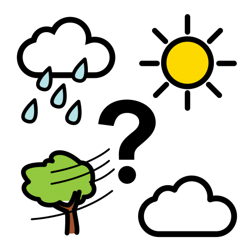 Nubes, sol, viento y un interrogante