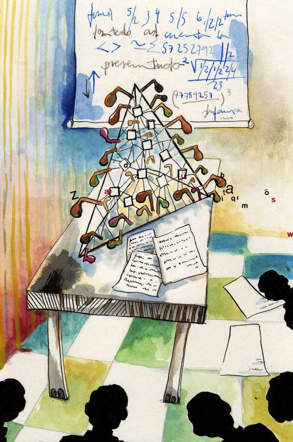 El artilugio Personas mirando una mesa con un artilugio