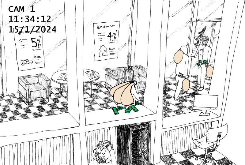 Imagen de un atraco tomada por una cámara de seguridad