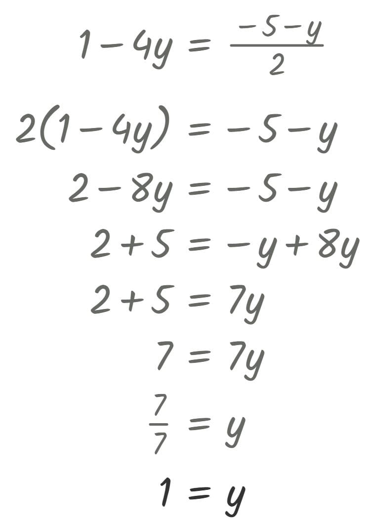 Método de igualación paso 2
