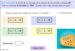 Problemas de ecuaciones