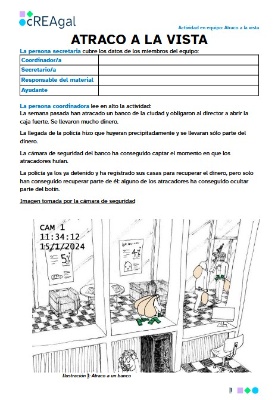 Ficha actividad El atraco