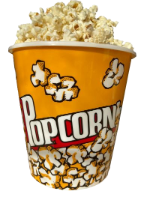 Recipiente con palomitas de maíz