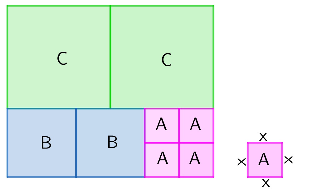 Tres polígonos sin datos