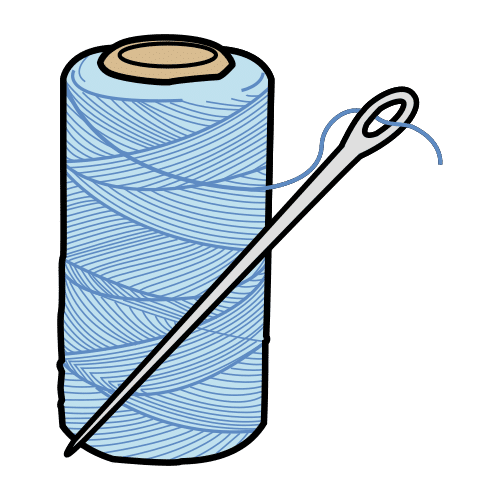 Aguja y bobina (Arasaac) Aguja y bobina de hilo