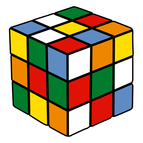 Pictograma de un cubo de Rubik