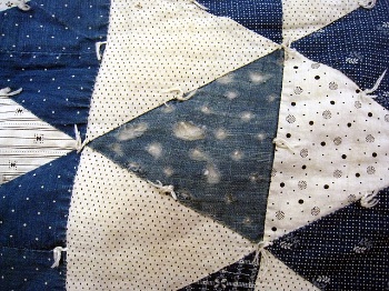 Detalles de un colcha de parches vintaxe