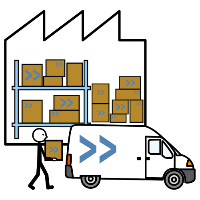 Pictograma empresa de mensajería