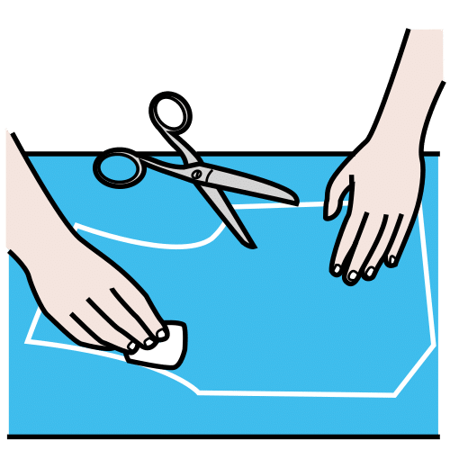 Marcar patrón (Arasaac) Marcar el patrón sobre tela