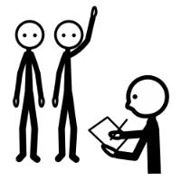 Pictograma pasar lista (Arasaac) Pictograma pasar lista