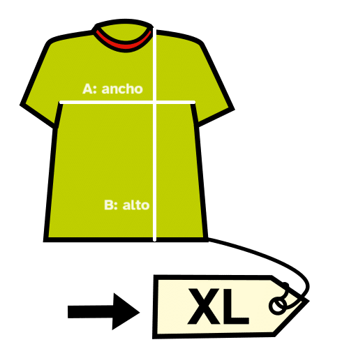 Camiseta con talla XL
