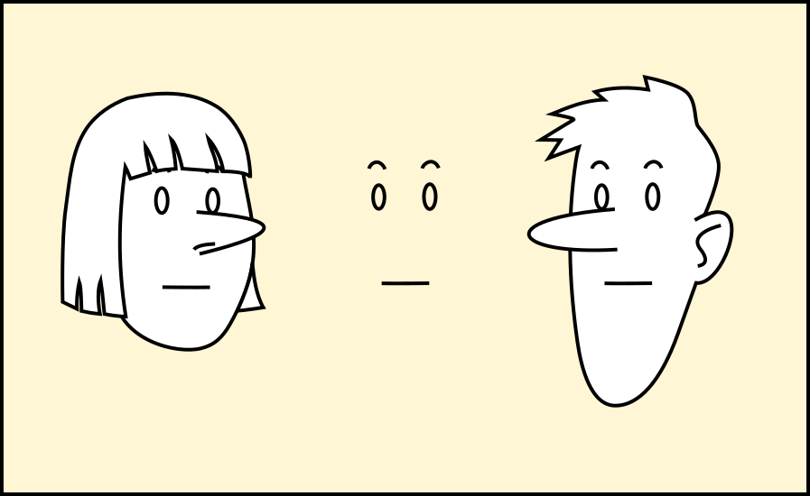 Personaxes con expresión neutra