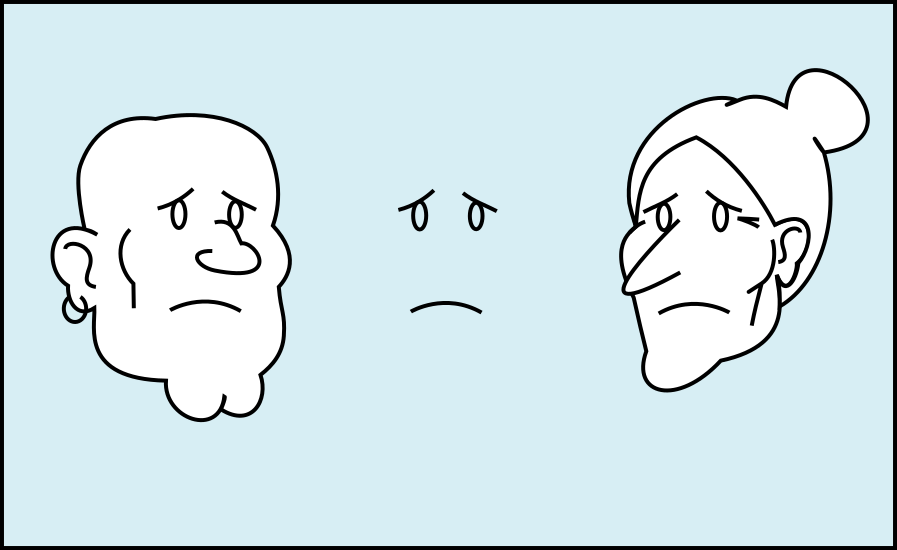 Personaxes con expresión de tristura