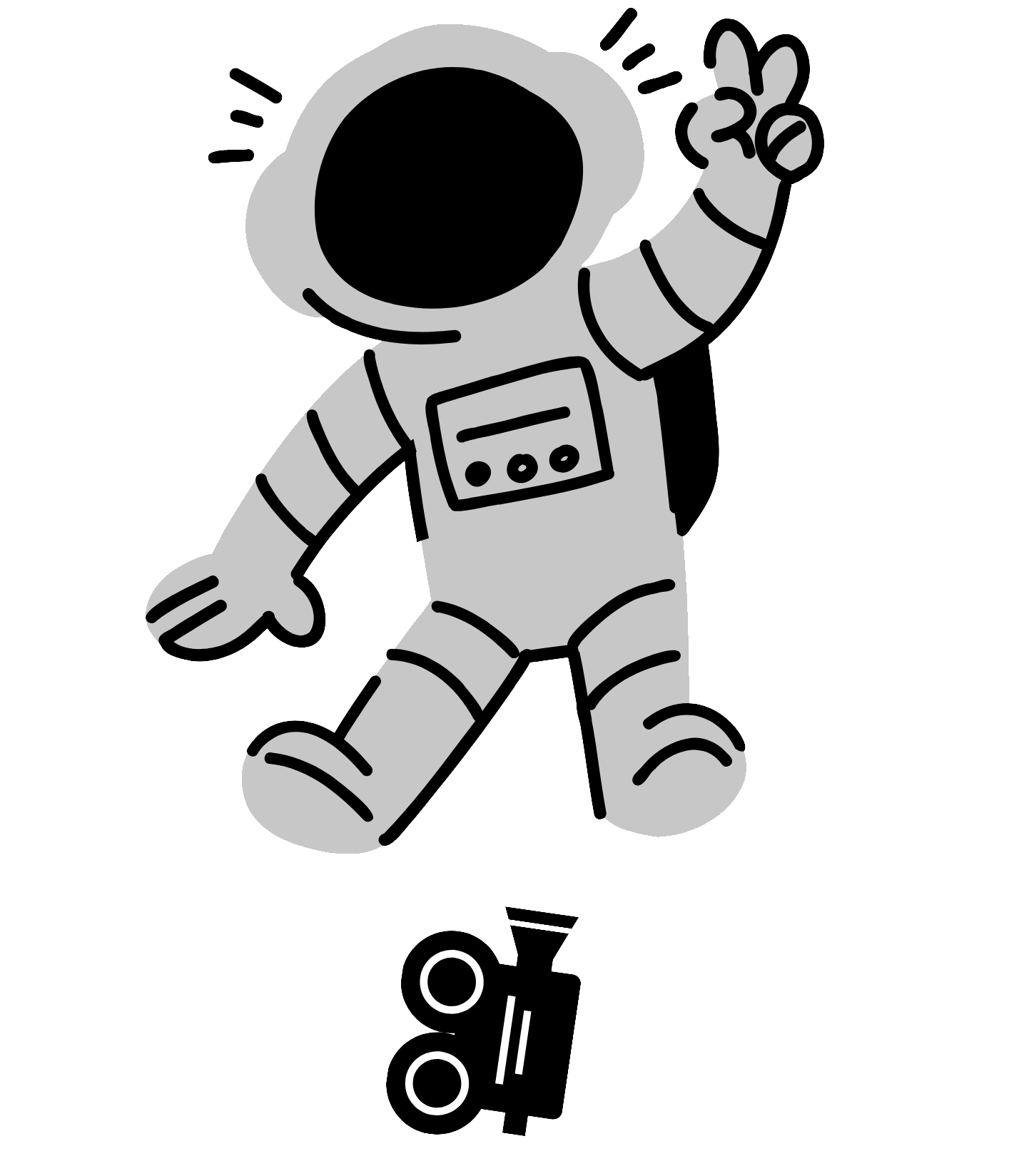 Vista dun obxecto ou personaxe dende o chan