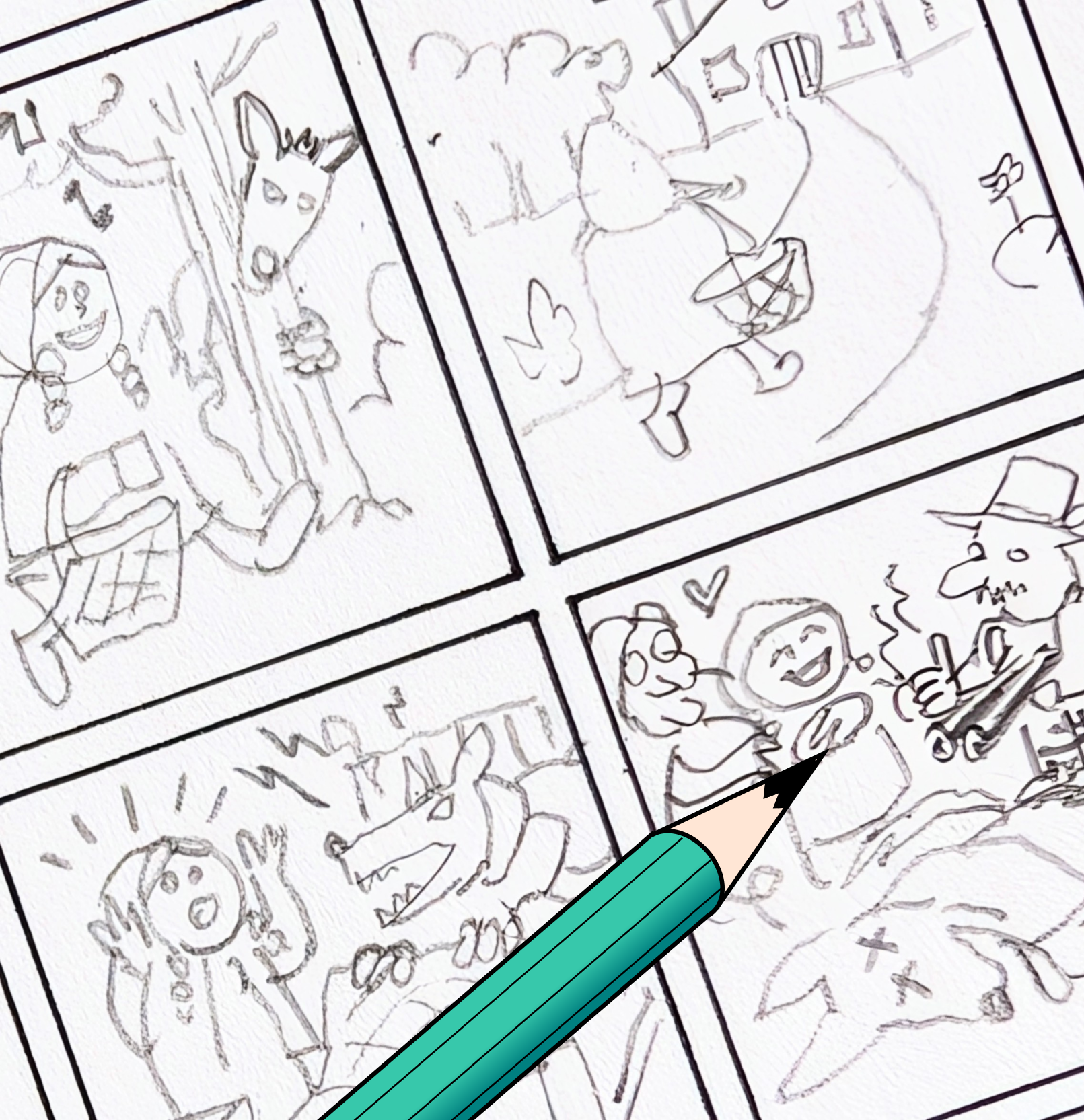 Bosquexos do conto de Carapuchiña Bermella