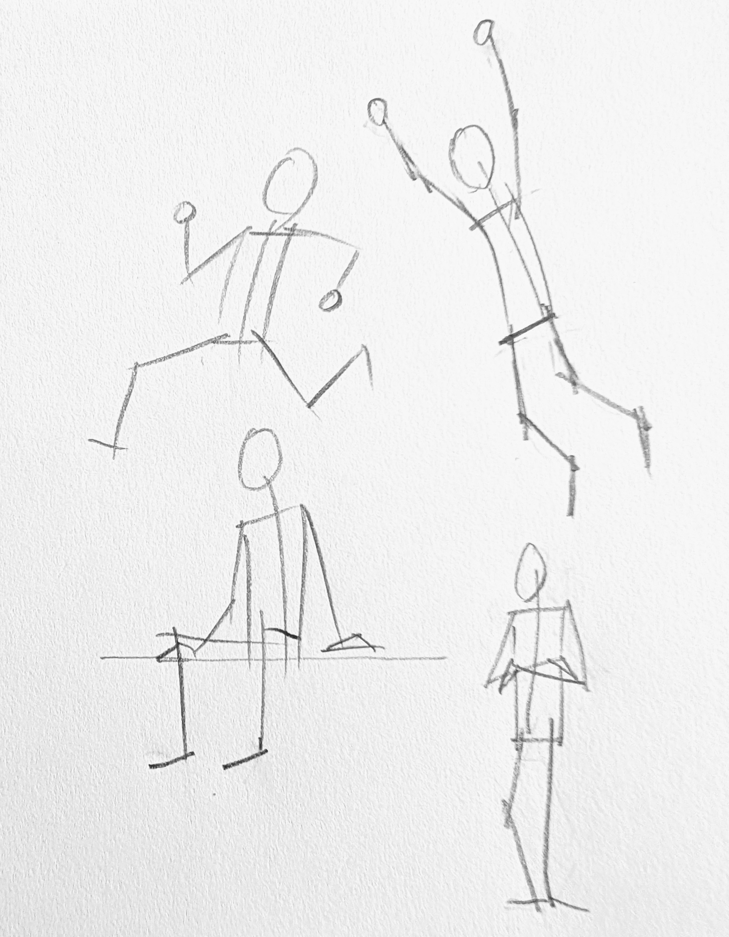 Varios esqueletos amosando diferentes posturas