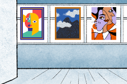 Exposición con varios cadros