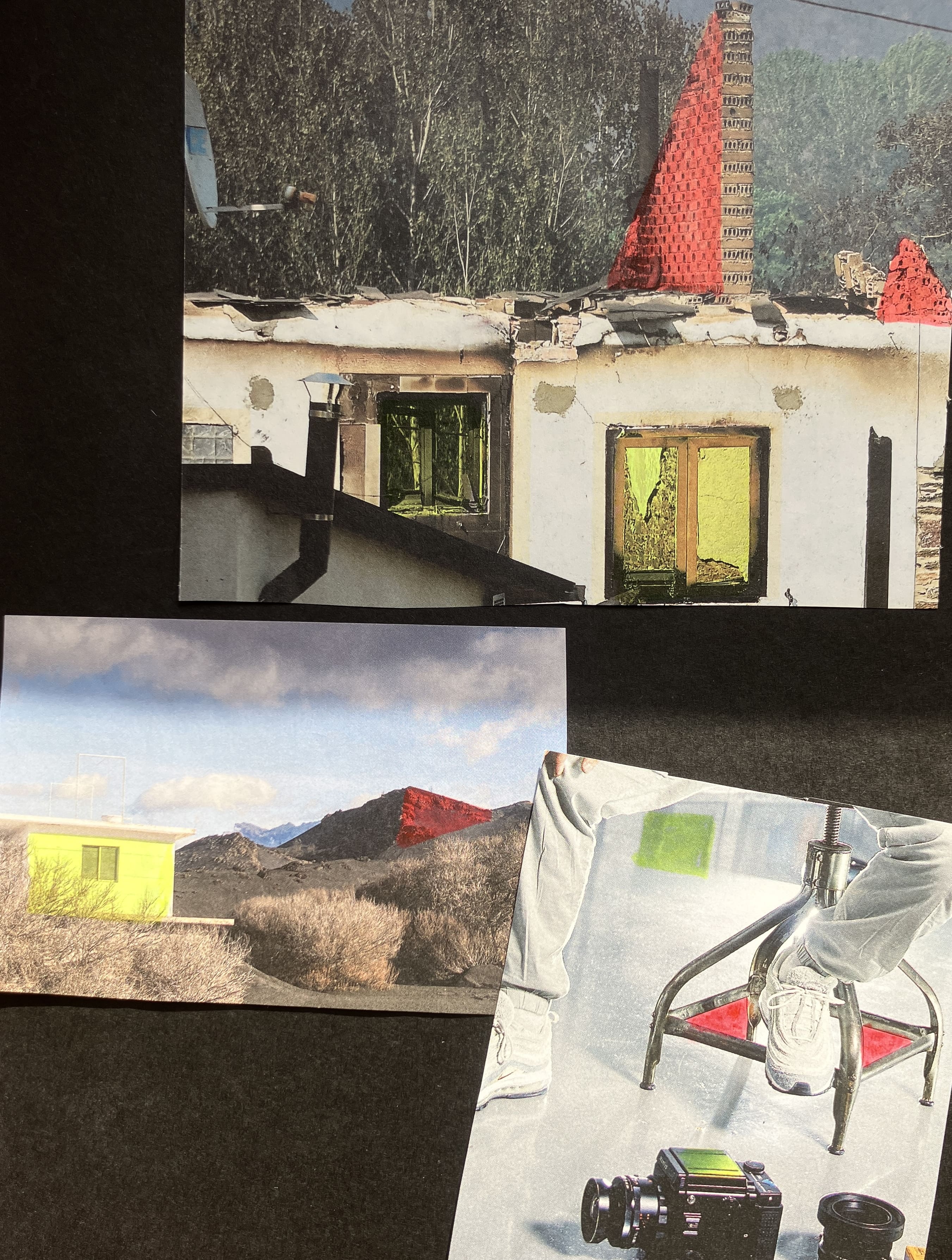 Imaxe dunha foto con xeometría marcada