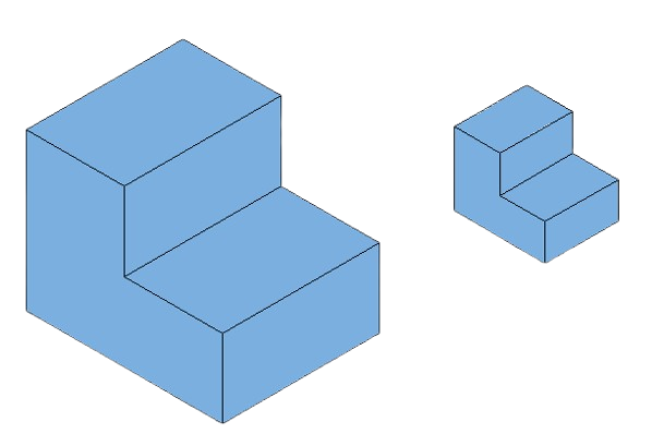 Dúas figuras de diferentes tamaño