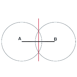 Mediatriz Imaxe dunha mediatriz