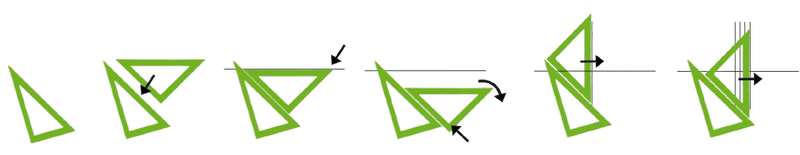 Instruccións do trazado de perpendiculares Imxe das instruccións do trazado de perpendiculares