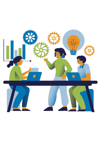 Persoas repartindo tarefas a realizar