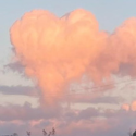 Fotografía dunha nube con forma de corazón