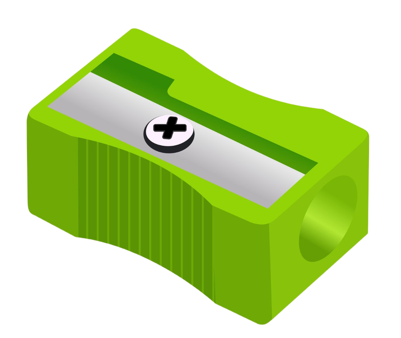 Sacapuntas de cor verde