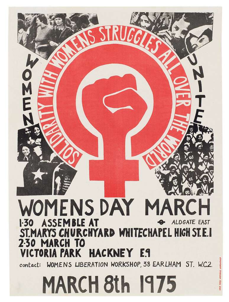 Women’s Day March (1975) Cartel para unha marcha feminista do 8m do 1975