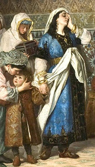 La obra representa el momento en que Boadbil (1459-1533), el último rey musulmán de Granada, abandonó el palacio de la Alhambra junto con su familia después de que los Reyes Católicos tomaran Granada en 1492. La obra representa el momento en que Boadbil (1459-1533), el último rey musulmán de Granada, abandonó el palacio de la Alhambra junto con su familia después de que los Reyes Católicos tomaran Granada en 1492.