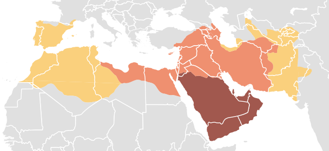 Mapa expansión do Islam