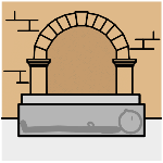 Pictograma dunha cripta