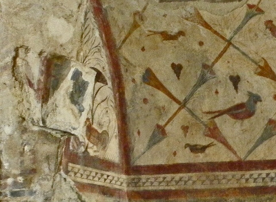 Detalle das pinturas de Santa Eulalia de Bóveda