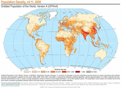 Mapa mundial de densidade Mapa mundial de densidade