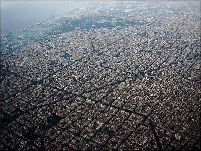 Fotografía do ensanche de Barcelona