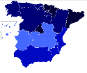 Mapa do IDH de España por Comunidades Autónomas