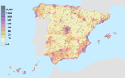 Imaxe do mapa das densidades en España